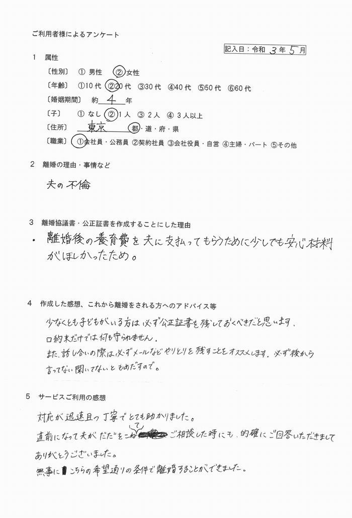 令和3年5月公正証書